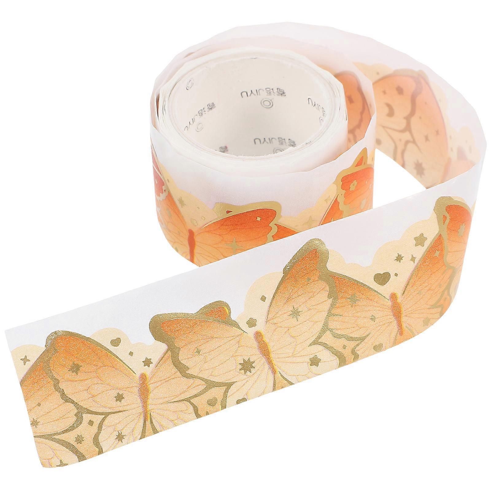 Butterfly Border Trim Sticker for Classroom Decor 5Pcs Yellow Paper Material