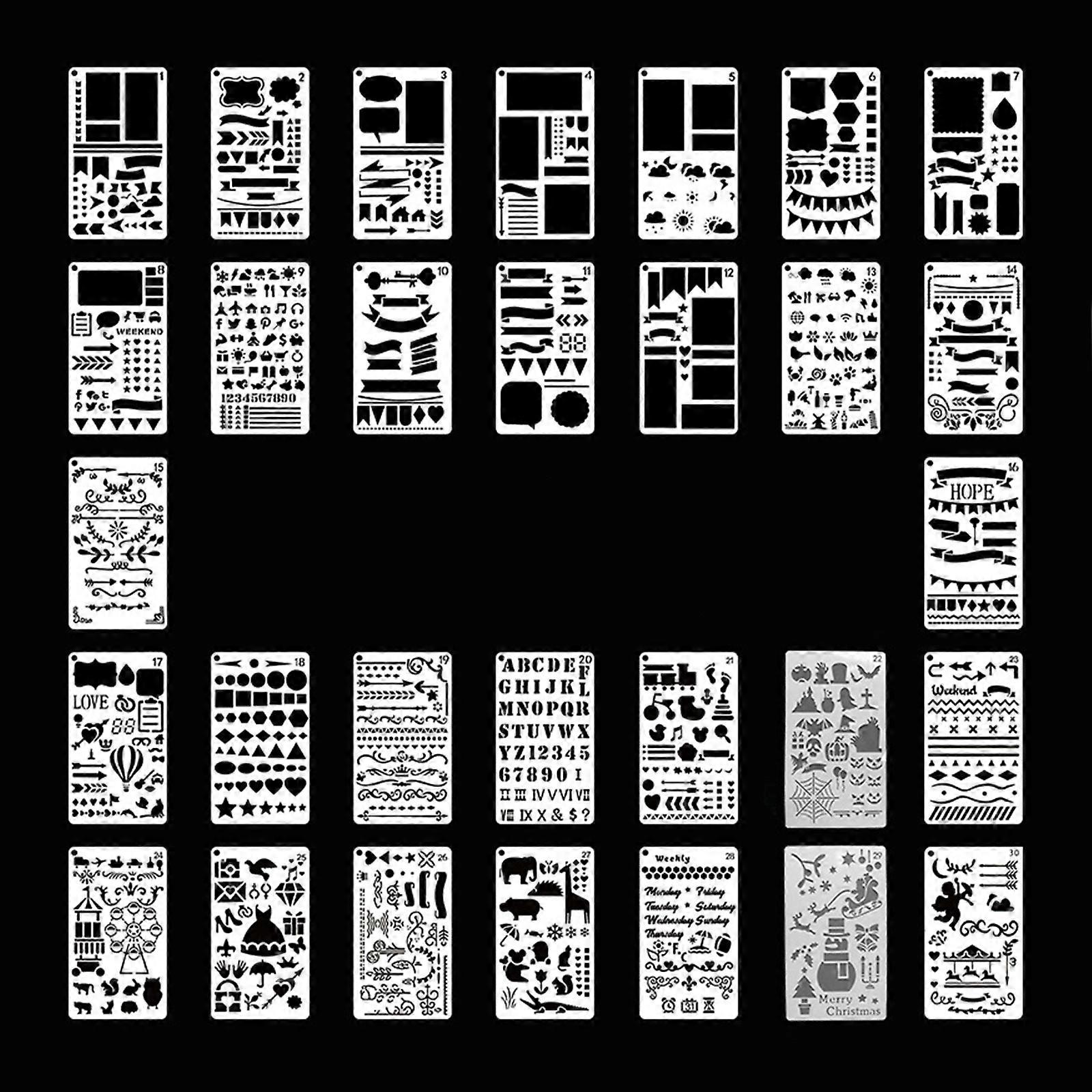 Handmade Drafting Tools With Portable Stencils For Creative Planning Study Notes And Design Multicolor