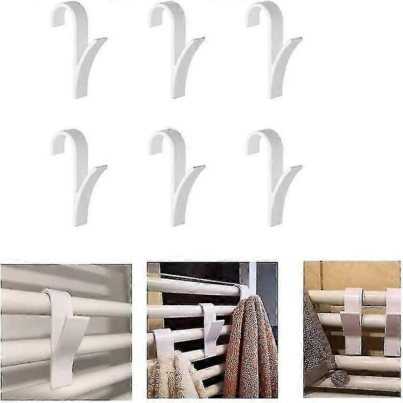 6 plastic towel hooks for radiator universal