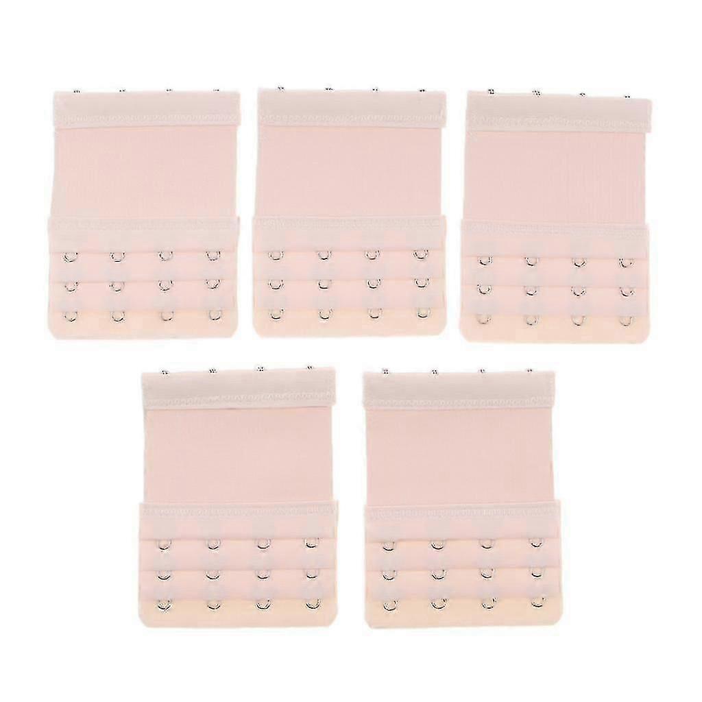 5Pack Bra Extender Strap 4Hook 3Rows Replacement Elastic Extension