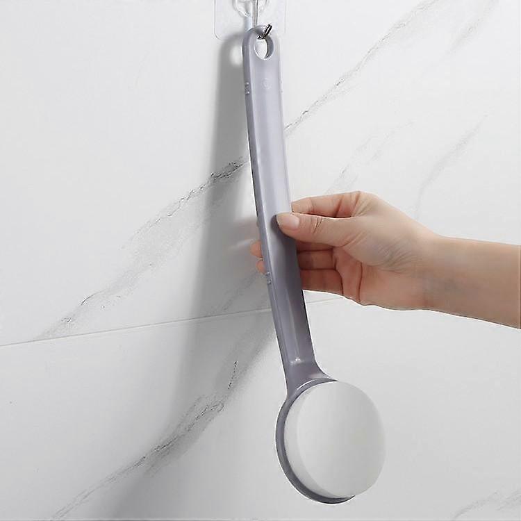 Long-handled bath scrubber, soft bristle back scrubbing brush