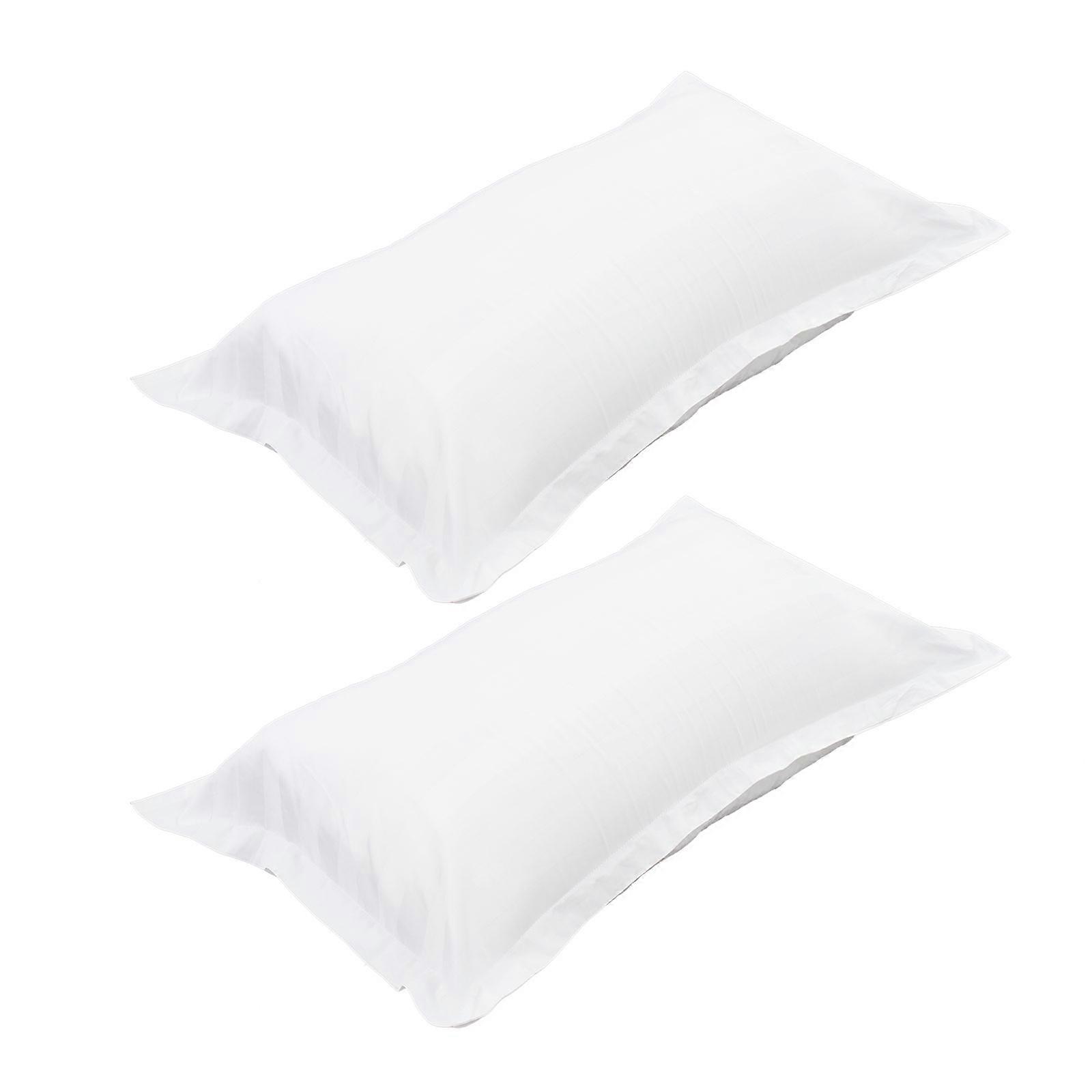 Hotel Pillowcase Cotton Comfortable Replaceable Pillowcases 2Pcs for Home Use