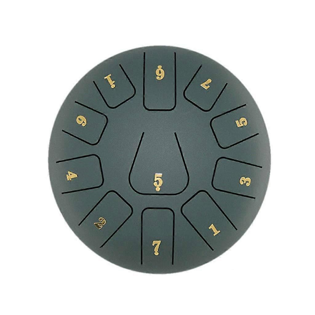 Tambor de língua de aço de 8 polegadas e 11 tons com baquetas, instrumento de percussão, cor Dó, para meditação.
