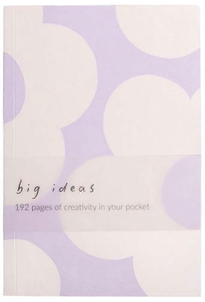 Caroline Gardner Flower A6 Thin Softback Notebook - Lilac/Cream