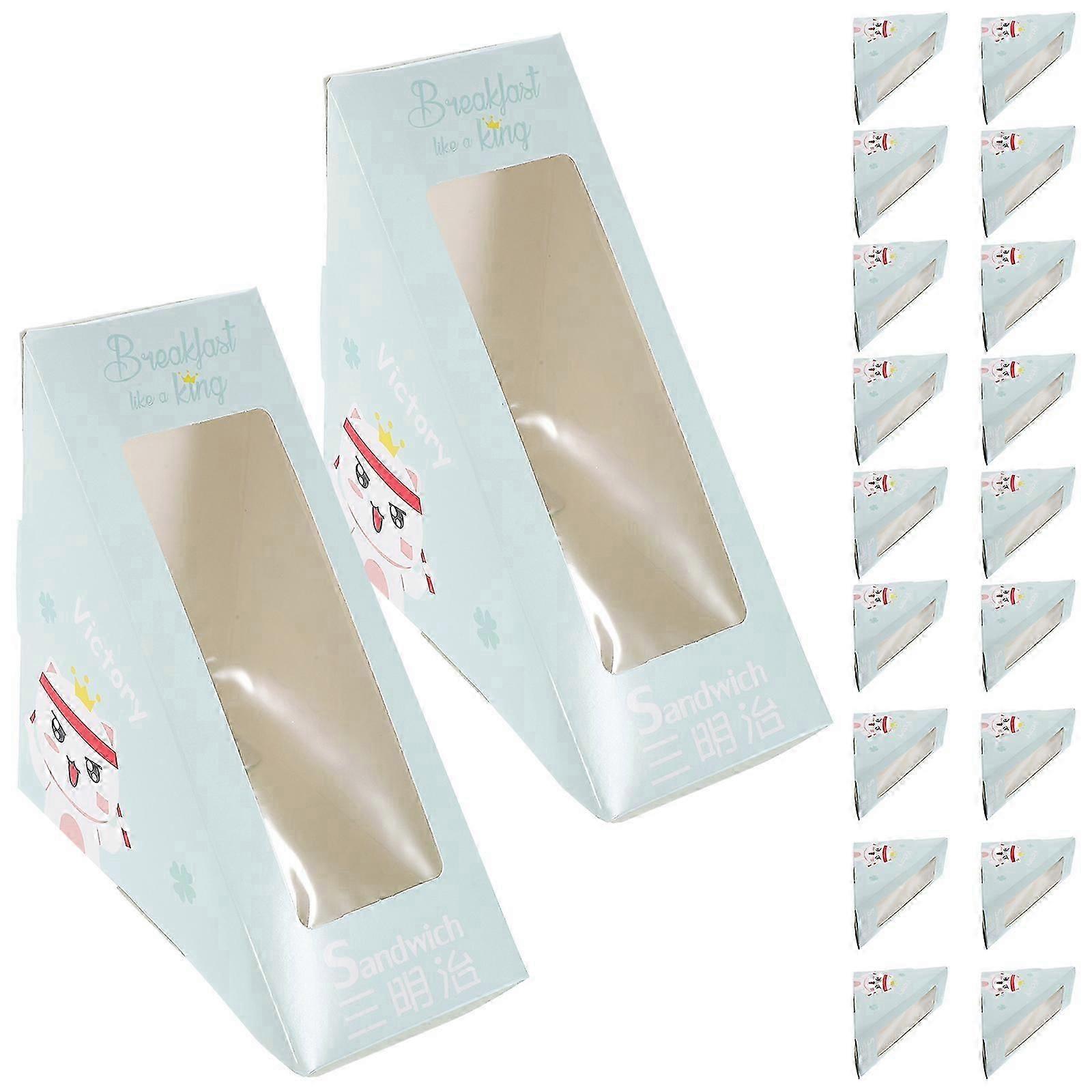 Sandwich Packaging Box Triangular Sandwich Boxes for Storage 100Pcs Paper