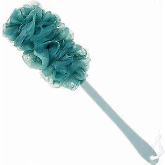 back scrubber for shower, long ndled loofah bath brush, soft nylon mesh sponge for shower, loofah on a stick for men and women, exfoliating c