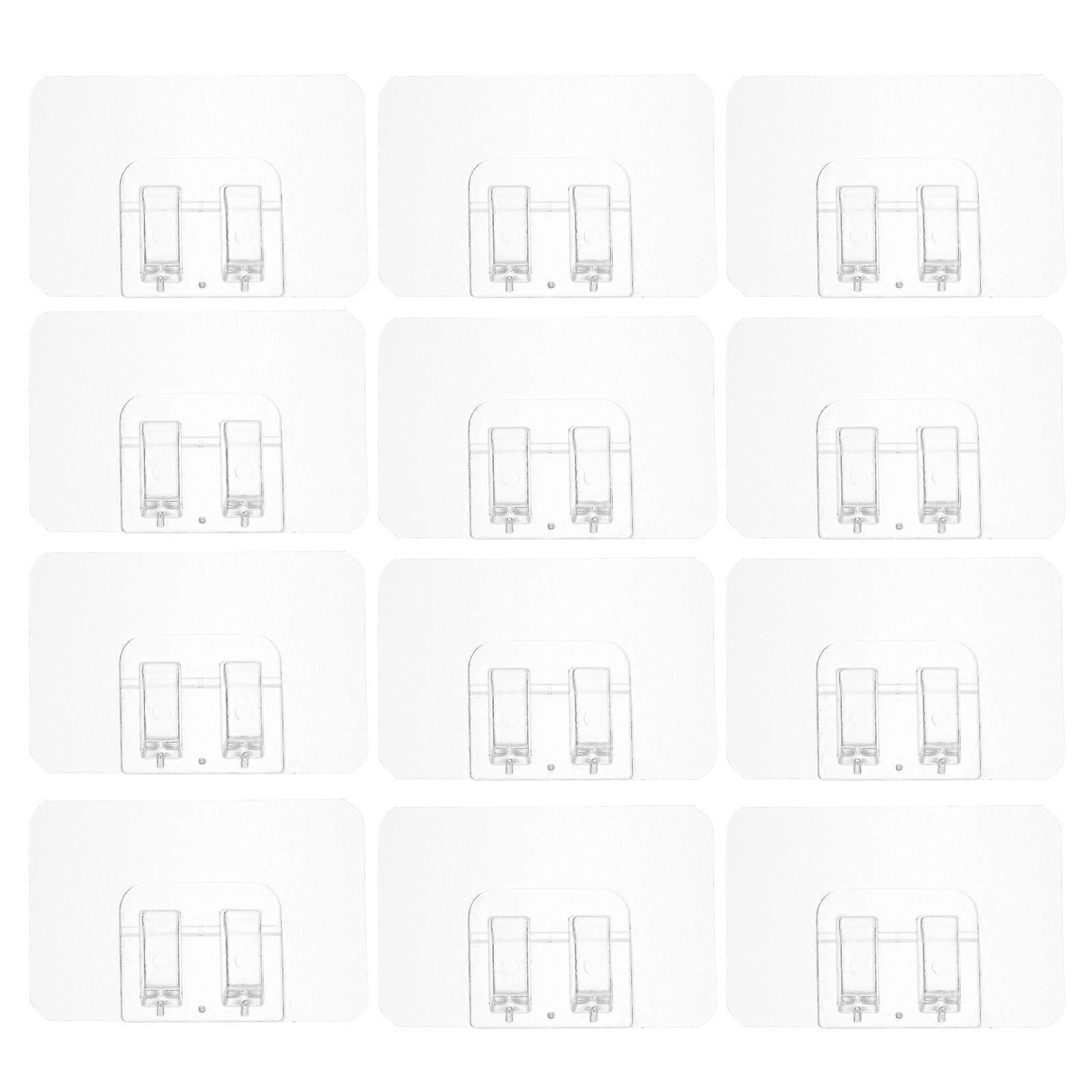 String Lights Wall Hook Adhesive Hooks Clips for Hanging 50Pcs Transparent Pc