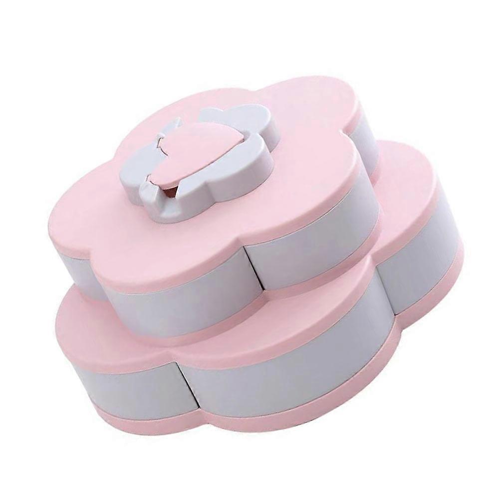 Candy Box Multi-Grid Organizer for Storage 1Pcs Pink Plastic Candy Case