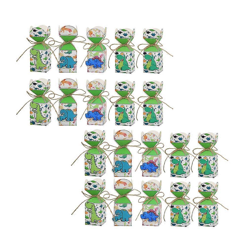 Dinosaur Candy Boxes Three-Dimensional Vase Candy Container for Storage 24Pcs