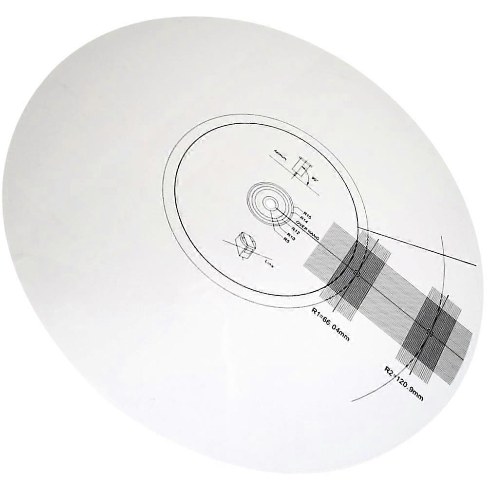 Turntable Cartridge Alignment Protractor Mat for Pickup Calibration