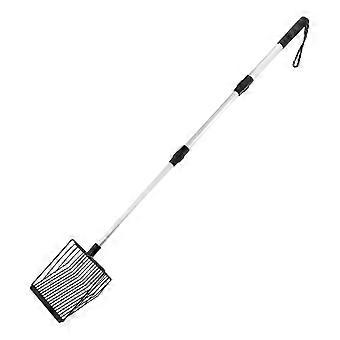 Hühnerstreuschaufel mit ausziehbarem Metallgriff (57 bis 107 cm) für die Geflügelpflege