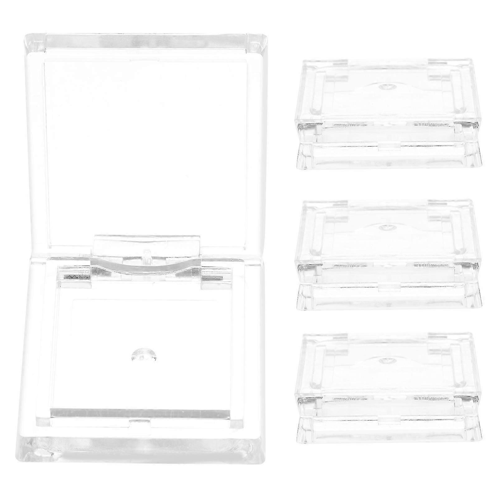 Empty Eyeshadow Pans for Storage 4Pcs Transparent Refillable Makeup Palettes