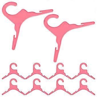 Plastic kledinghangers voor honden, 10 stuks, roze, duurzaam.