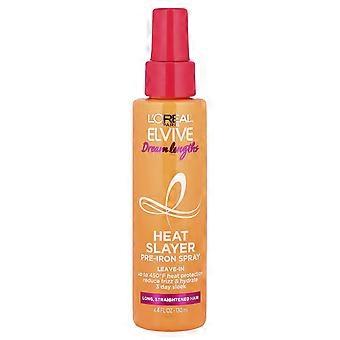 L'Oréal, Elvive, Dream Lengths, Heat Slayer, Pre-Iron Spray, Long, Straightened Hair, 4.4 fl oz (130