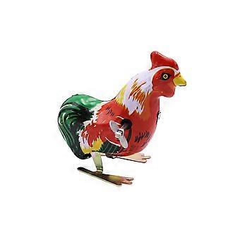 3PCS Jumping Chicken Vintage Handmade Galo de Ferro Jumping Tin Metal Toy Collection Jump Chicken (Cor aleatória)