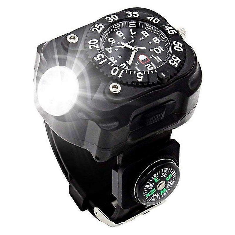 Outdoor LED Flashlight Wristwatch