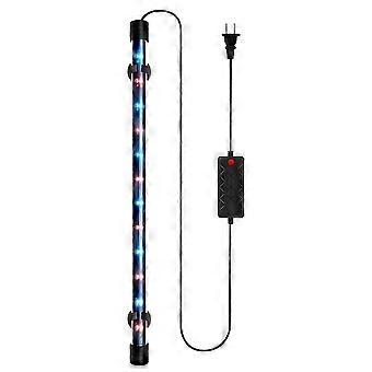 Fish Tank Light LED Waterproof Three-Color Full Spectrum Fish Tank Diving Light Lamp 26cm compatible with 30-40 Fish Tank US Plug