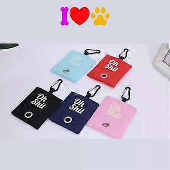 UK Dog Puppy walking Poo Poop Waste Bag Dispenser Holder Canvas Fabric. POO BAGS