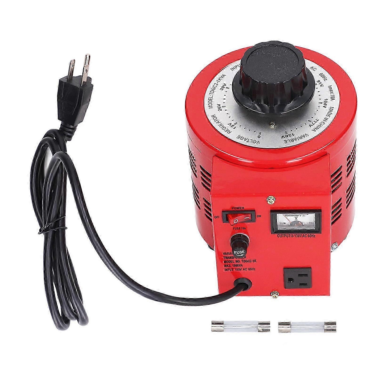 Variable Voltage Transformer 1000W 0?130V Adjustable Output Voltage Converter Regulator US Plug 110V