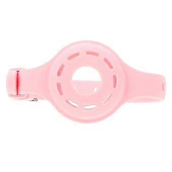Protective Cover for Anti-Lost Collar Pet Collar with 2Pcs Pink Silicone