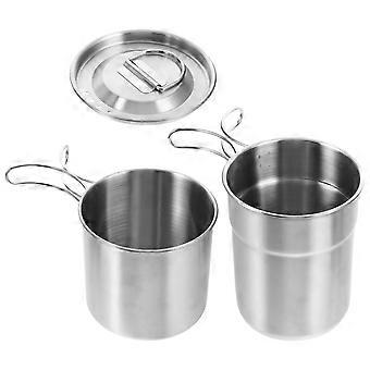 Durable Outdoor Water Cup Stainless Steel Portable Camping Cup 1Set