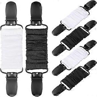 6 Stück schwarze Taillenclips für Kleider und Strickjacken, elastische Handschuh-Kleidungsclips für Damen M [MI]
