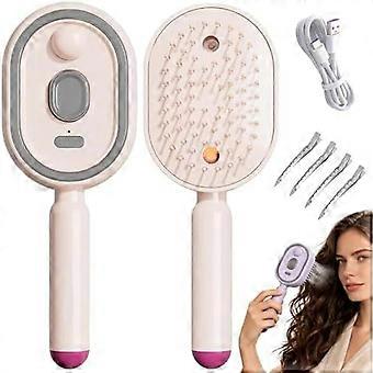 Exquisite Electric Spray Air Cushion Massage Comb, Electric Hair Brush Women with Water Spray, Rechargeable Steaming Massage Hair Care Brush for Wet &
