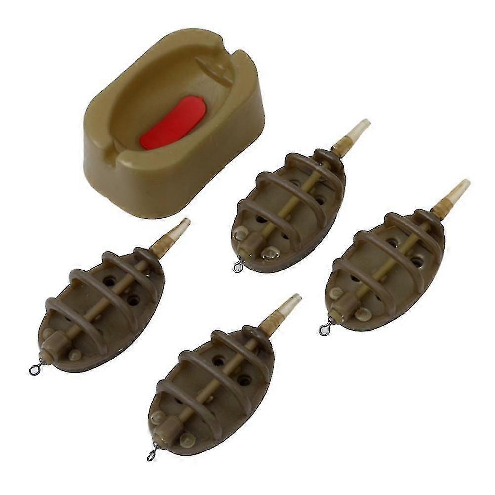 5pcs Inline Method Carp With Quick Release Mould Fishing Feeder Mould