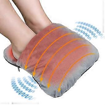 Electric Heated Foot Warmer With Heating And Vibration Massage Function, Heating Faster, Ultra-soft Flannel Fleece, Large Durable Non-slip Sole For Me