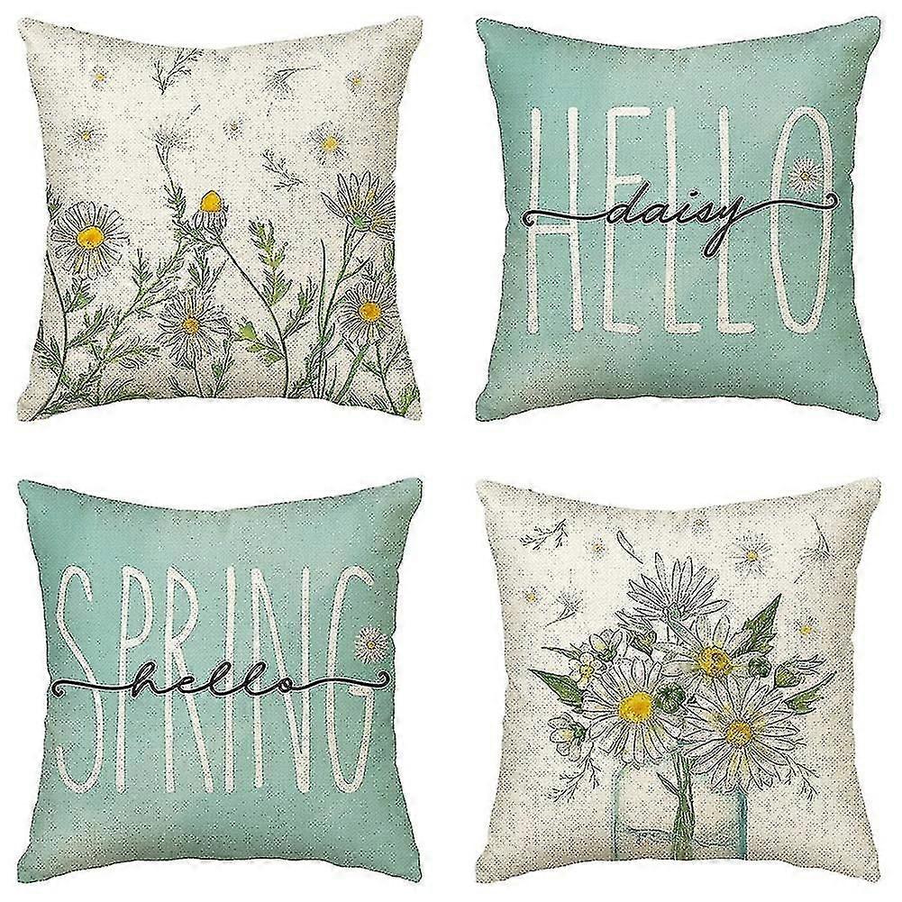 Spring Pillow Covers Farmhouse Throw Pillows Spring Decorations