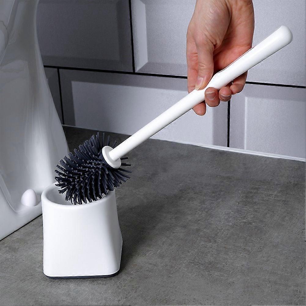 Effective WC brush with graphite colored silicone brush