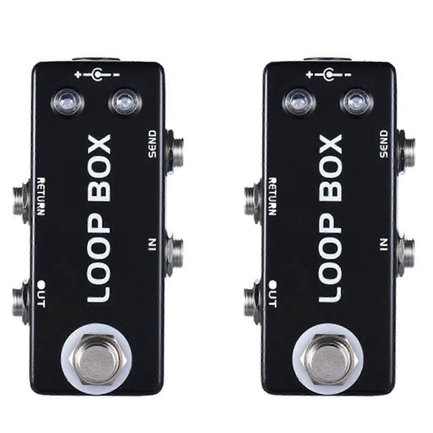 2X Mosky Mini Guitar Effect Pedal Loop Box Switcher Channel Selection True Bypass