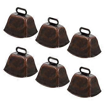 Cowbell Metal Bells for Decoration with Clear Sound 6Pcs Set