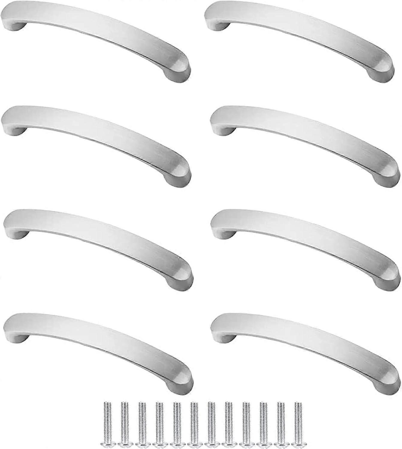 8 silver aluminum kitchen handles, silver pull handles