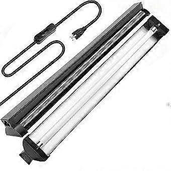 Lampada per rettili T5 HO UVB con lampadina UVB da 10,0 W, luce UVB ad alta potenza da 24 W per rettili, barra luminosa T5 UVB da 22" con spina USA