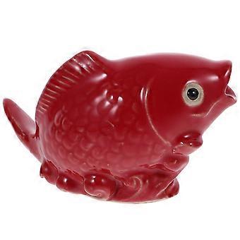 Garden Pond Water Spray Nozzle Unique Carp Shaped Fountain Spray Decor Polished Ceramic Carp