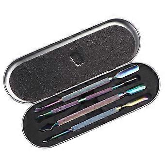 Nail Art Cuticle Pusher Tool for Nail Use 4Pcs Manicure Tools Assorted Color