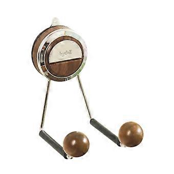 Hair Dryer Holder with Suction Cup Mount, SpaceSaving Bathroom Organizer, Walnut Color, Tool Installation