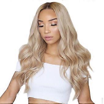 Synthetic Wig Brown to Blonde Ombre Wavy Cosplay Wig for Women Heat Resistant Natural Look