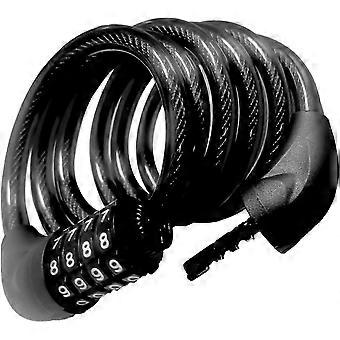 Bike Cable Lock 6FT Long, 4 Digit Resettable Combination Lock, Heavy Duty Steel Cable with Waterproof Vinyl Coating Anti Theft Security Lock for Road