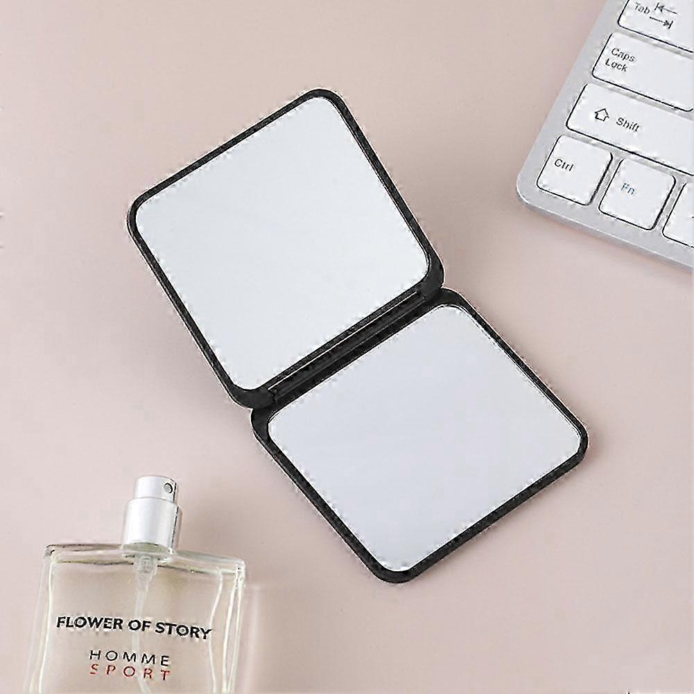 Mini Square Makeup Mirror Portable Double-sided Foldable Mirror Small Gift_w