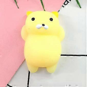 Squeeze Stress Relief Toy Animal Squishy Toy Soft PVC Decompression Toy Party Favor for Office HouseholdYellow Cat