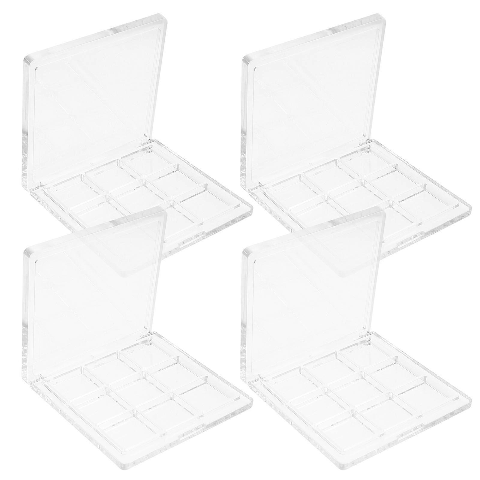Makeup Container Eyeshadow Palettes for Storage 4Pcs Transparent Case
