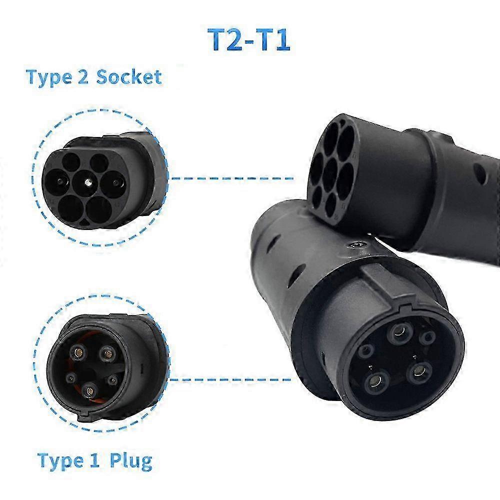 Type 2 til type 1 J1772 EV-ladeadapter for elbillader
