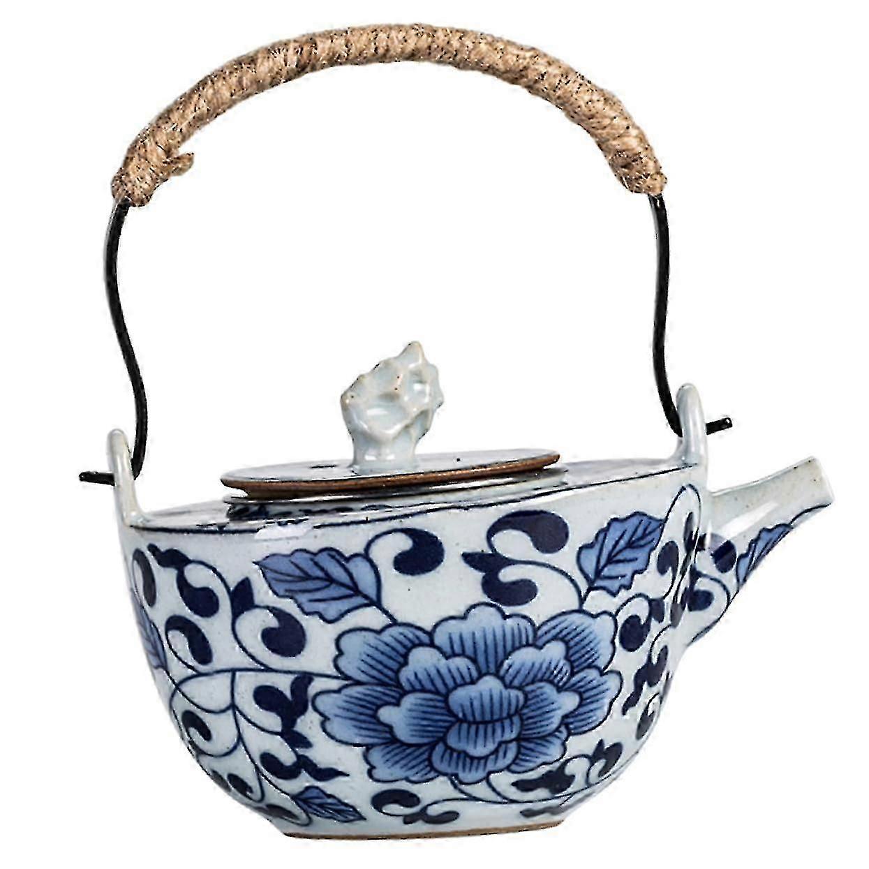 Blue White Ceramic Teapot With Infuser