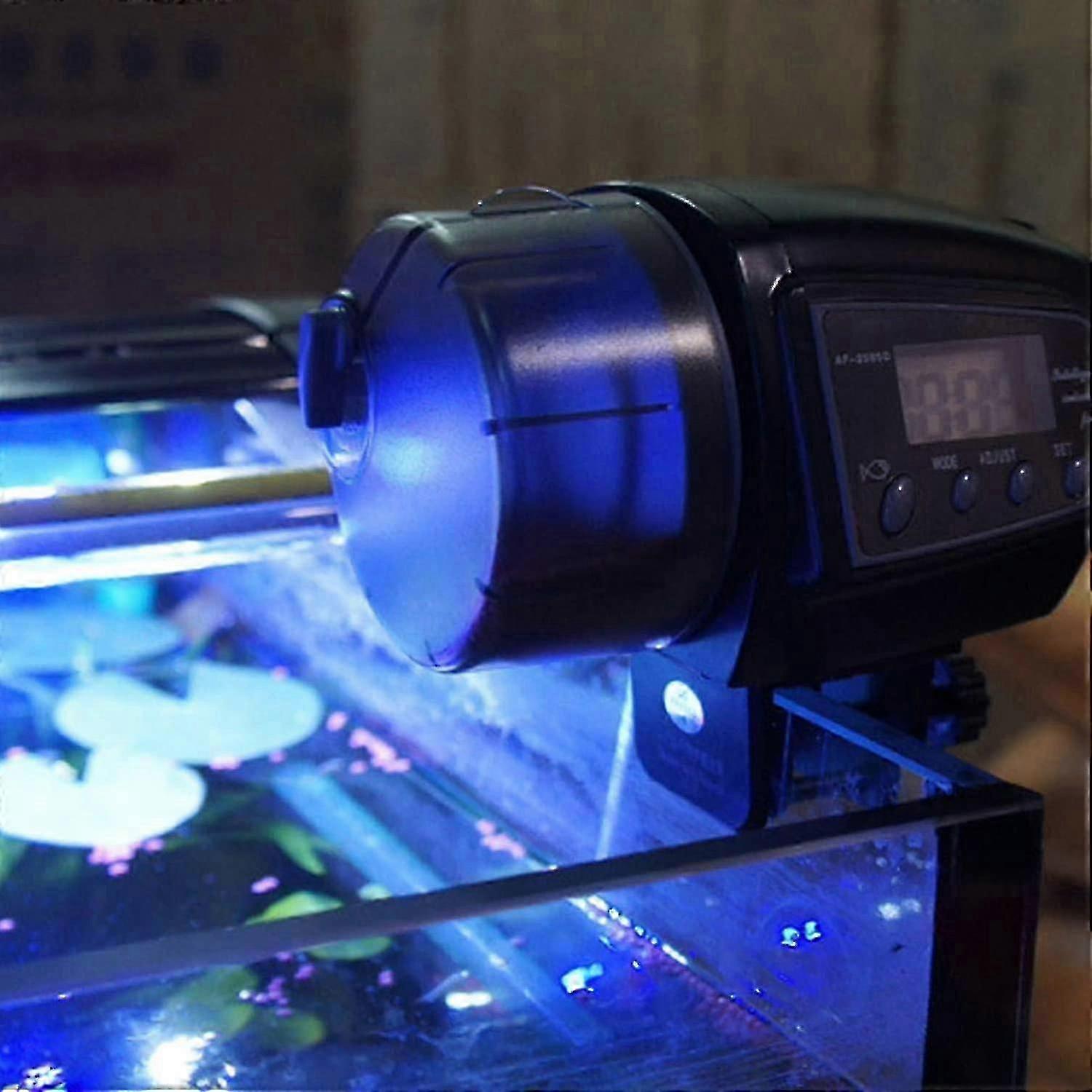 Automatic Fish Feeder With Lcd Display Aquarium Tank Adjustable Timer Intelligent Dispenser