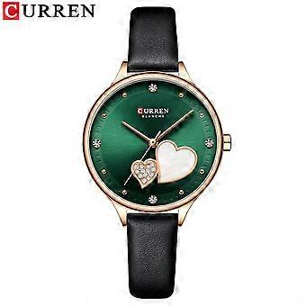 Orologio da donna CURREN 9077 con cinturino in pelle, impermeabile, sottile, al quarzo, per ragazze.
