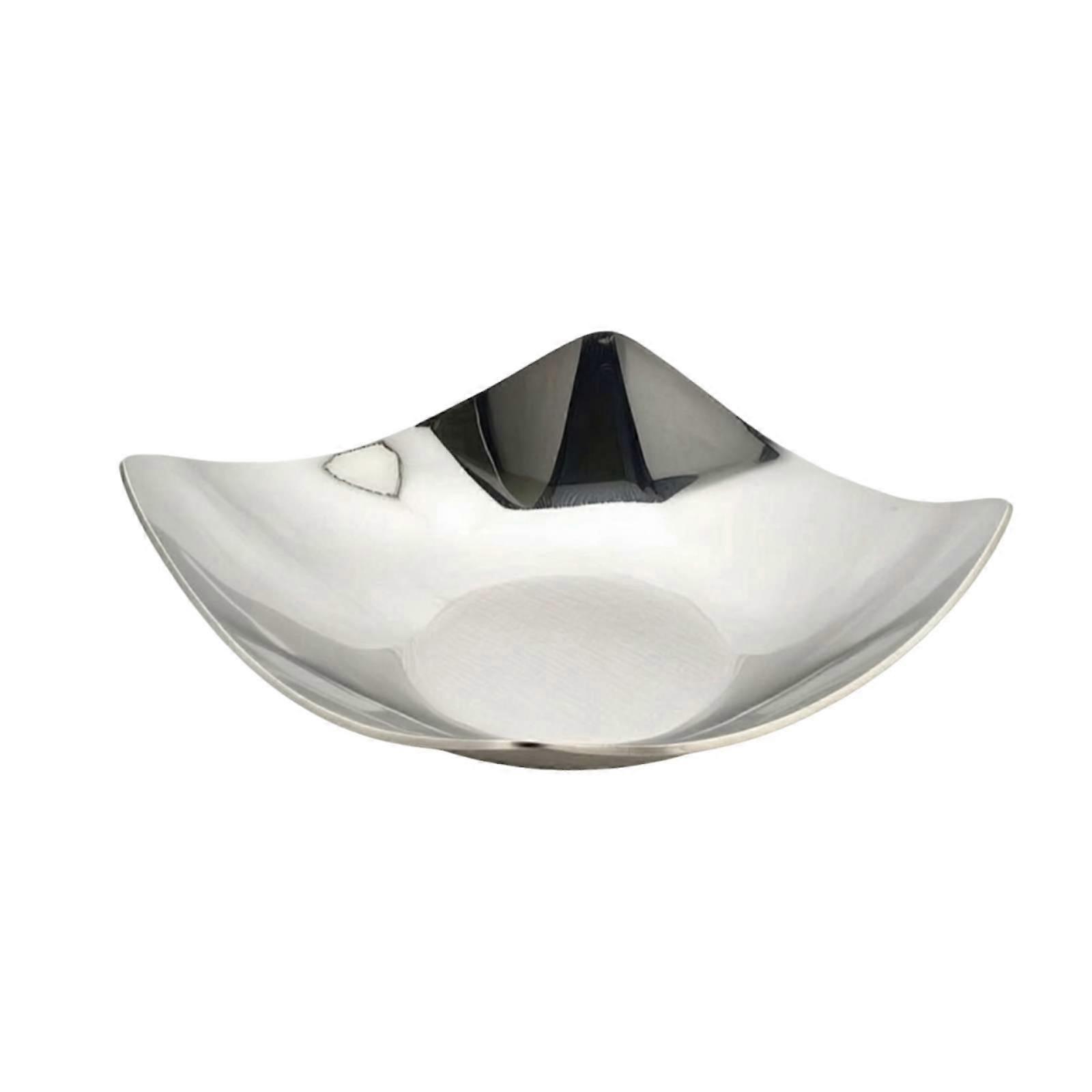 Square Snack Dish Shallow Fruit Tray Rust-Resistant for Tea Time