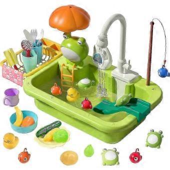 Running Water Sink Toy with Fishing & Role-Play Set