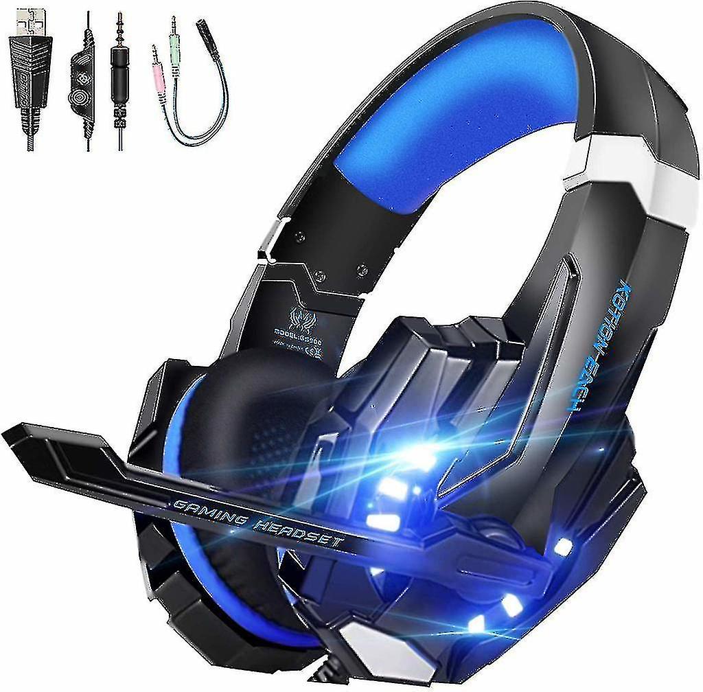 Ps4 Gaming Headset 3,5 mm Surround Sound Led Light mit Mikrofon